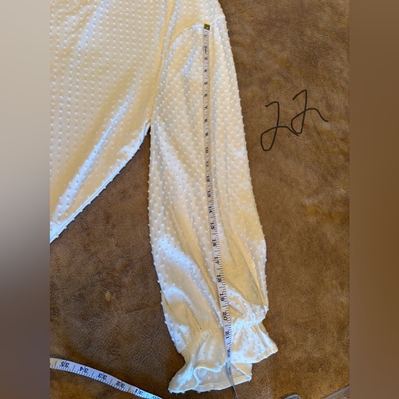 J. Crew Elegant White Textured Women's Top Size XXL - Picture 5 of 8